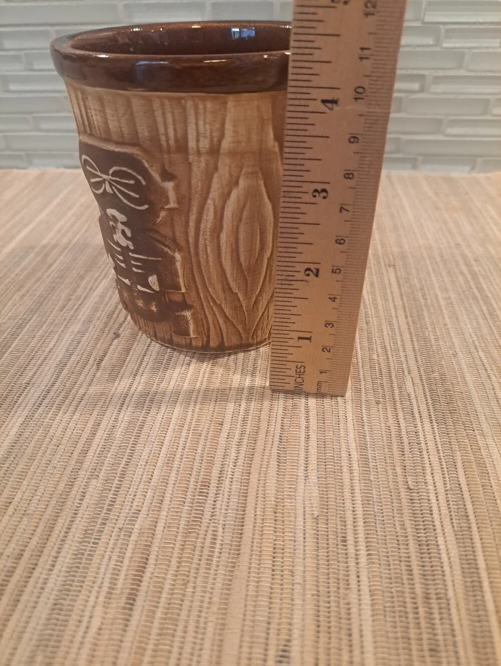 Vtg Harvey’s Lake Tahoe Tiki Mug Bucket Style-OMC-1960’s Barware